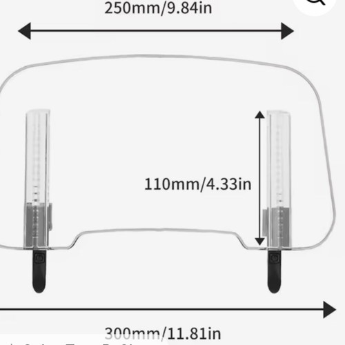 Motorcycle Windshield Extension used, adjustable height