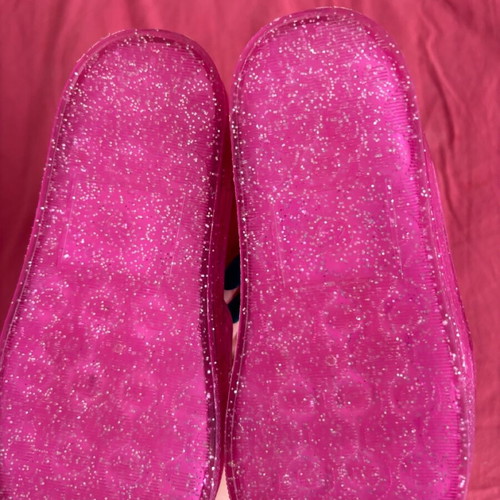 Jelly shoes Peppa like new, pink beach sandals size 25 with removable insoles