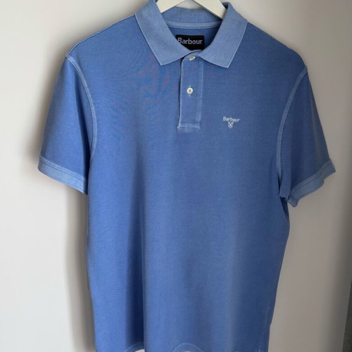 Barbour men's polo shirt size M like new, blue