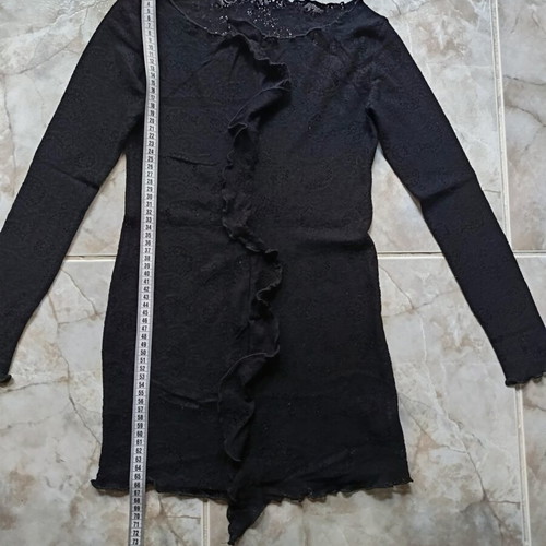 Lace blouse, black, size M