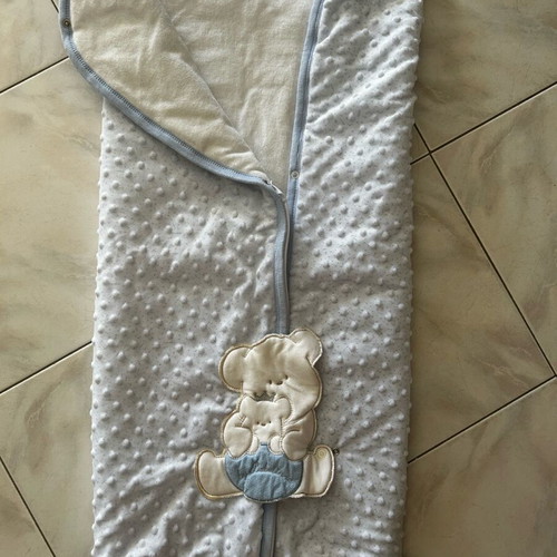 Blanket sleeping bag blue-white like new