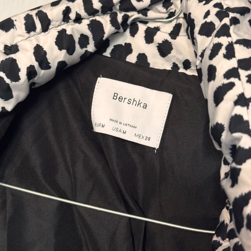 Puffer jacket women's with cow print like new