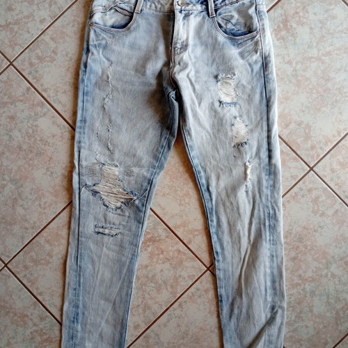 Zara denim pants like new, size EU 36, blue, distressed