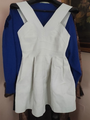 H&M white dress A-line, size S, like new