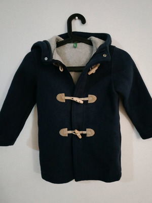 Benetton Montgomery Kids Coat Blue like new, 70/100 Wool, Size XXS