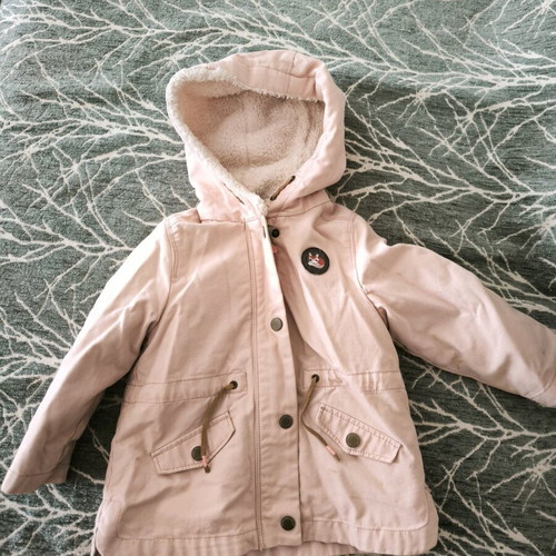 Zara double jacket for girls 2-3 years like new, pink multicolor