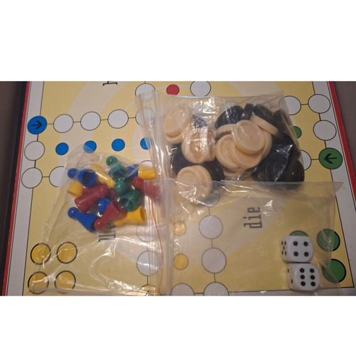 Classic Board Games Set 100 in 1 with Ludo, Chess, Backgammon used