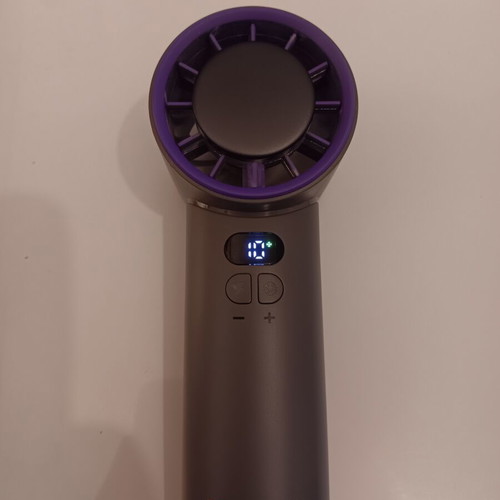 Verbatim Cool 'n' Go Ice Touch handheld fan like new, grey/purple