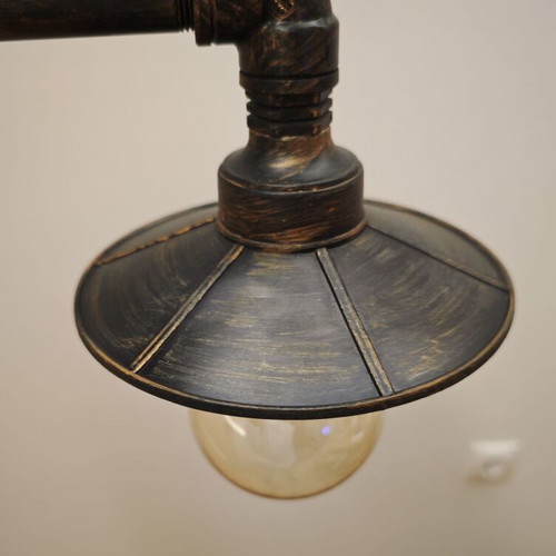 Vintage look wall lights like new with bulbs, plastic