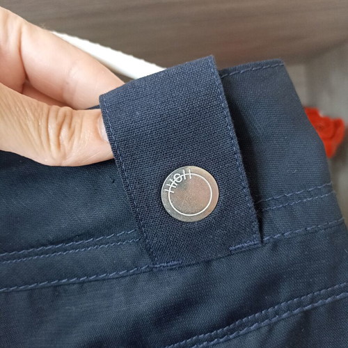High Dark Blue Linen Pants for Women, Size S, Like New