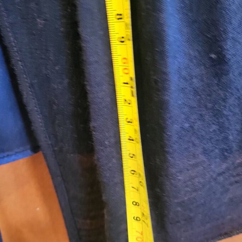 Heel blouse with satin fabric like new, black-blue, size L