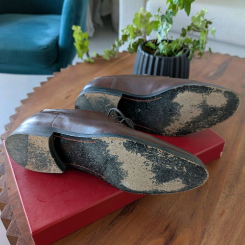 Hugo Boss formal men's leather shoes size 43 like new, brown