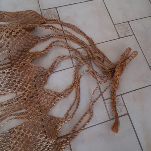 Handmade hammock used, about 3 meters, rope material, from Indonesia