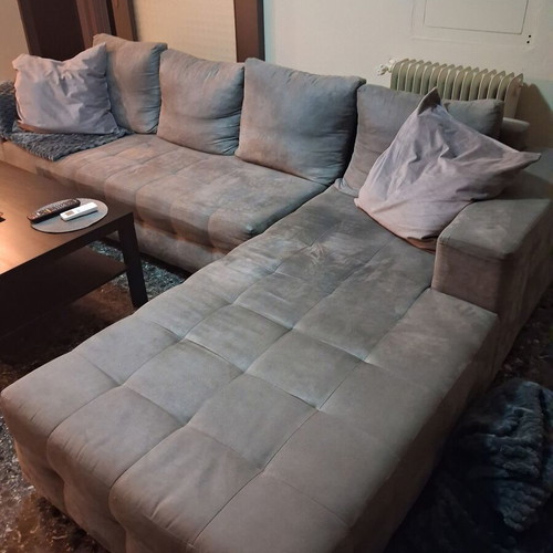 Corner sofa 3-seater used, gray, 190×190, three-seat + corner