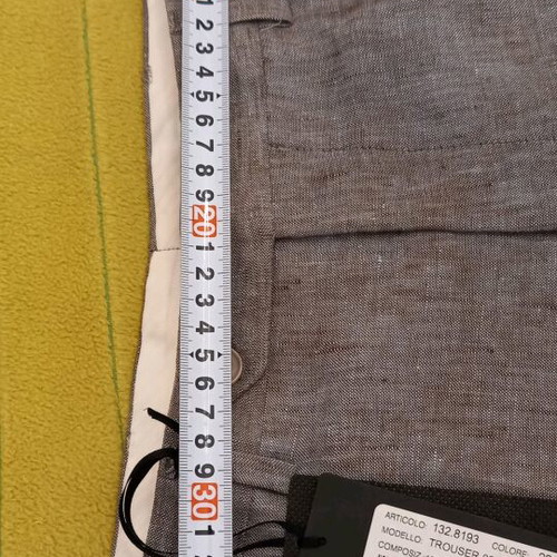 Aslanis pants new, 100% linen, gray, size M