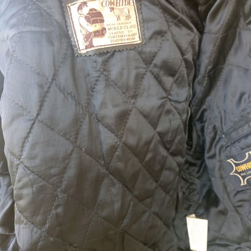 Leather jacket like new, black, size L