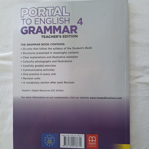 Portal to English 4 Grammar Book Teacher's edition like new