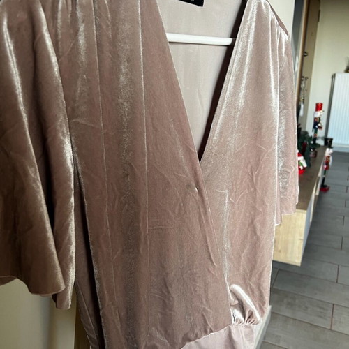 Zara bodysuit used pink velvet size M