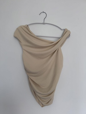 H&M Μπεζ μπλούζα ντραπέ size S σαν καινούργιο