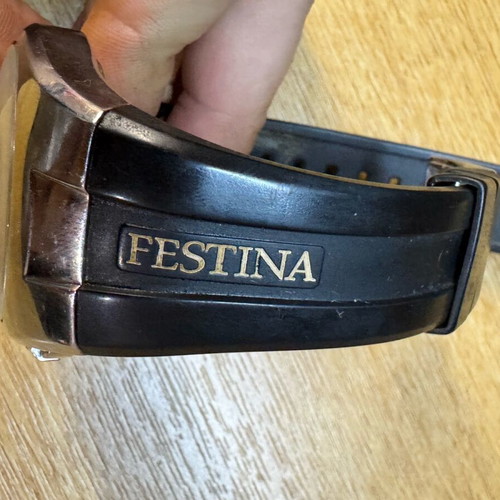 Festina watch 42 mm used, men's, black and white