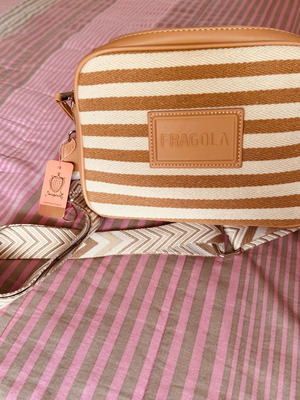 Fragola shoulder bag new, white and beige