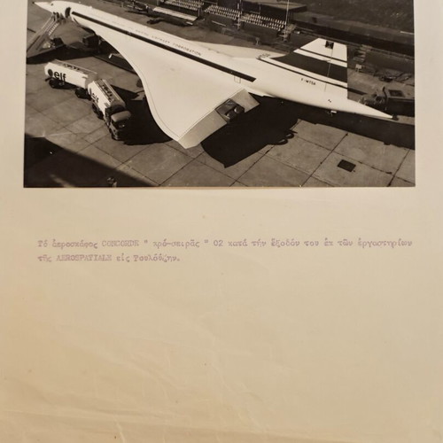 Concord Air France and British Airways 5 black and white photos used