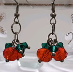 Handmade mistletoe earrings new