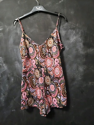 Ολόσωμο σορτς mini εμπριμέ μπροκάρ πλεκτό Zara καινούργιο