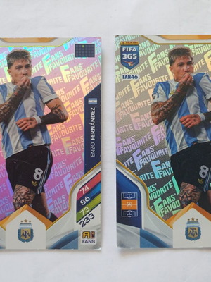 Panini Enzo Fernansez 2 κάρτες Fans' Favourite μεταχειρισμένες