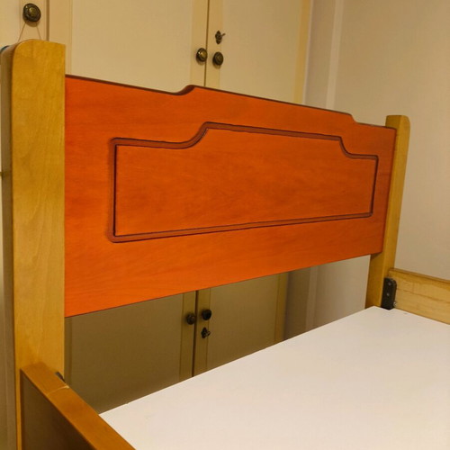 Wooden bunk bed used with double layout and durability