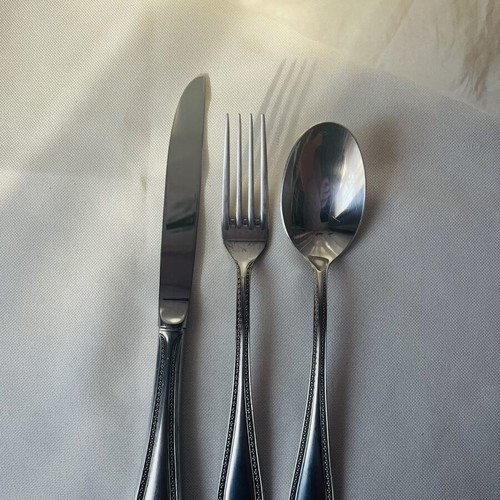 Noritake Marquise vintage επάργυρα μαχαιροπήρουνα σετ 3 τεμ. μεταχειρισμένο
