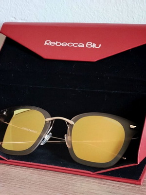 Emporio Armani EA 2075 sunglasses like new, gold butterfly frame