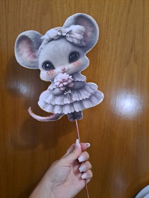Handmade double-sided cardboard mouse