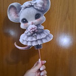 Handmade double-sided cardboard mouse