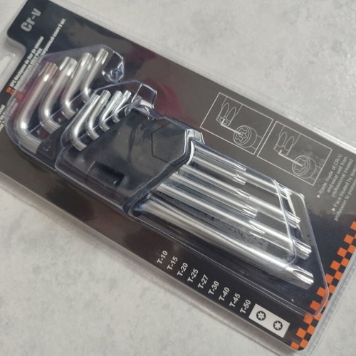 Torx L-Shaped Key Set 9 Pieces New