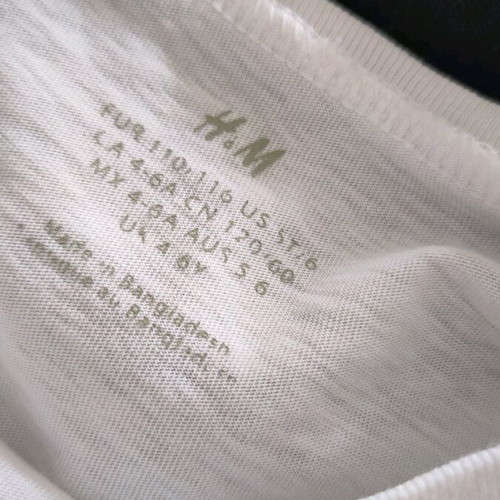 H&M T-shirt set of 3 used, sizes 110-116, ages 4-5