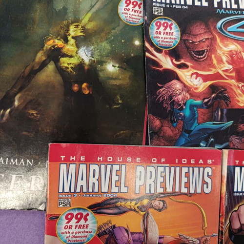 Marvel Previews comics used, lot of 5 issues in English