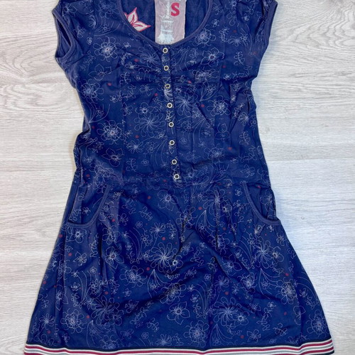Attrattivo Strapless Navy Floral Dress S Used Cotton