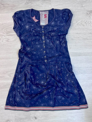 Attrattivo Strapless Navy Floral Dress S Used Cotton