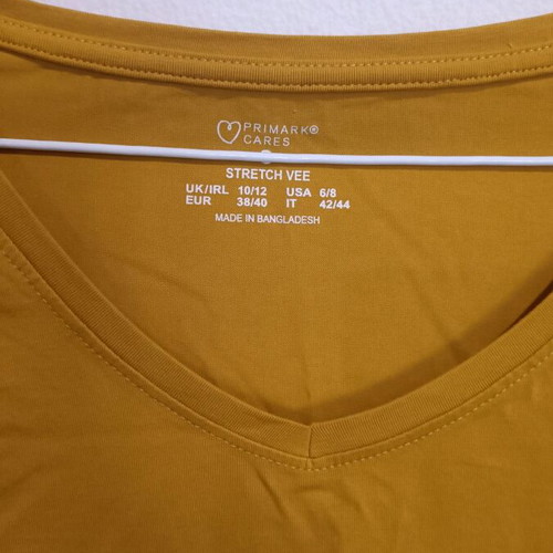 Primark long sleeve shirt like new, yellow, size M