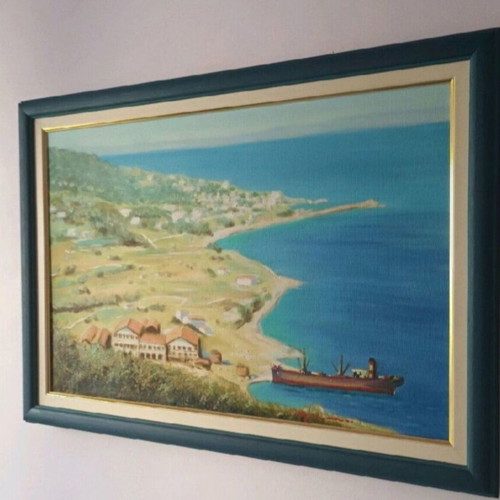 Oil painting on canvas used, 71x51 cm framed