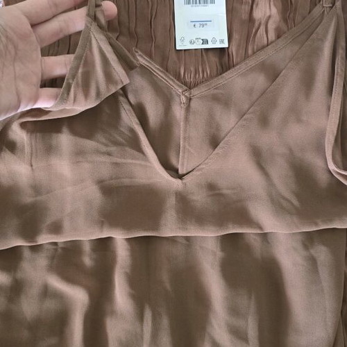 Zara dress bohemian style new, brown, embroidered, size S-M