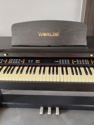 Worlde electric piano used, 88 keys, wooden finish