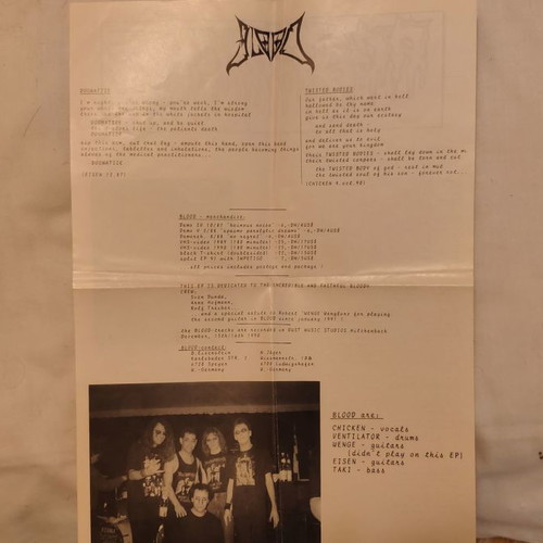 Blood 7'' single used, black vinyl 1993, limited edition