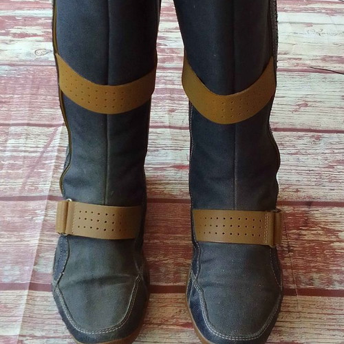 Women's leather motorcycle boots used, size 37
