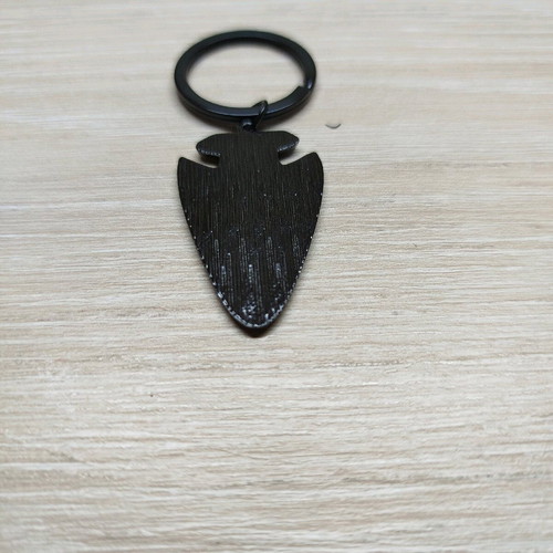 Alpha keychain new, black with wolf design