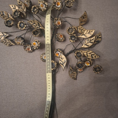 Metal Handmade Wall Decor Tree of Life like new, bronze and gold