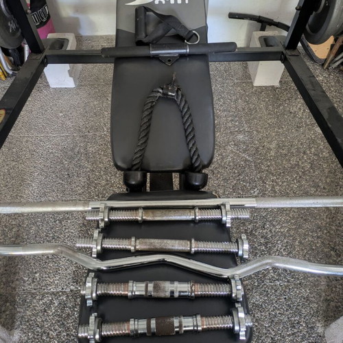 X-Fit Home Gym Set like new, complete fitness equipment