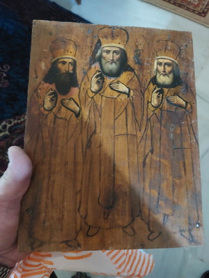 Αγιογραφία παλιά ρωσσική 1887 μεταχειρισμένη, ζωγραφική σπάνια