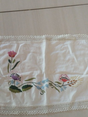 Vintage table runner used with two marks, 25-35 cm